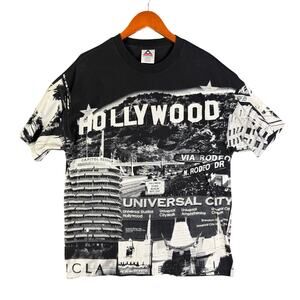Hollywood Wayne Samuels 1996 Los Angeles AOP Alstyle Vintage Black White Mens XL